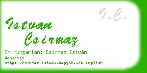 istvan csirmaz business card